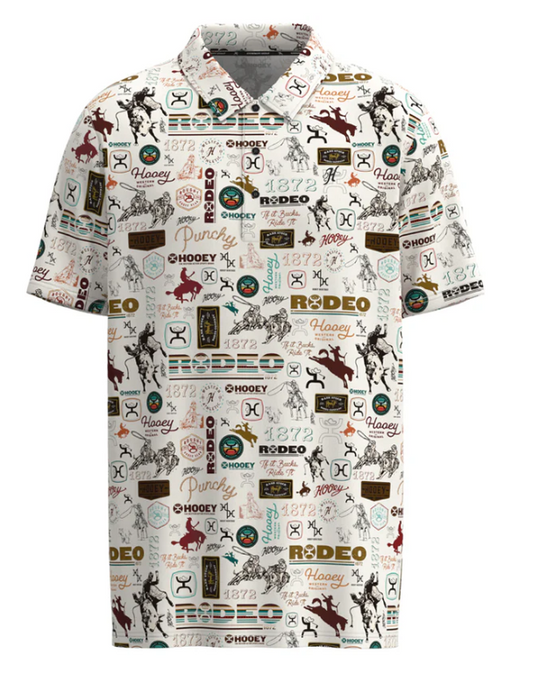 HOOEY The Weekender Print Polo