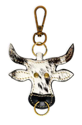 ABCO Bessy Cow Hair-on Hide Key Fob