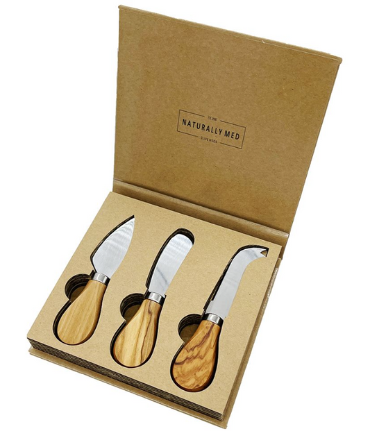 ABCO Olive Wood Mini Cheese Knives (Set of 3)