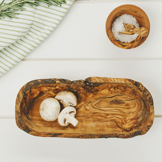 ABCO Rustic Olive Wood Serving Bowl