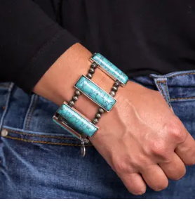 ABCO Turquoise Bar Stretch Bracelet