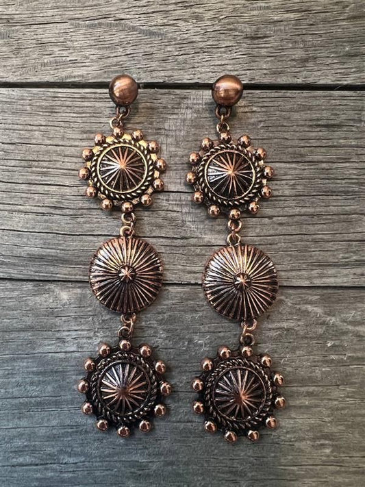 ABCO Western Concho Drop Earring