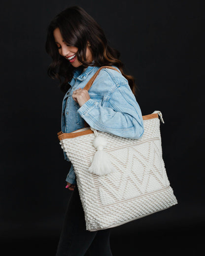 PANACHE Diamond Pattern Tote