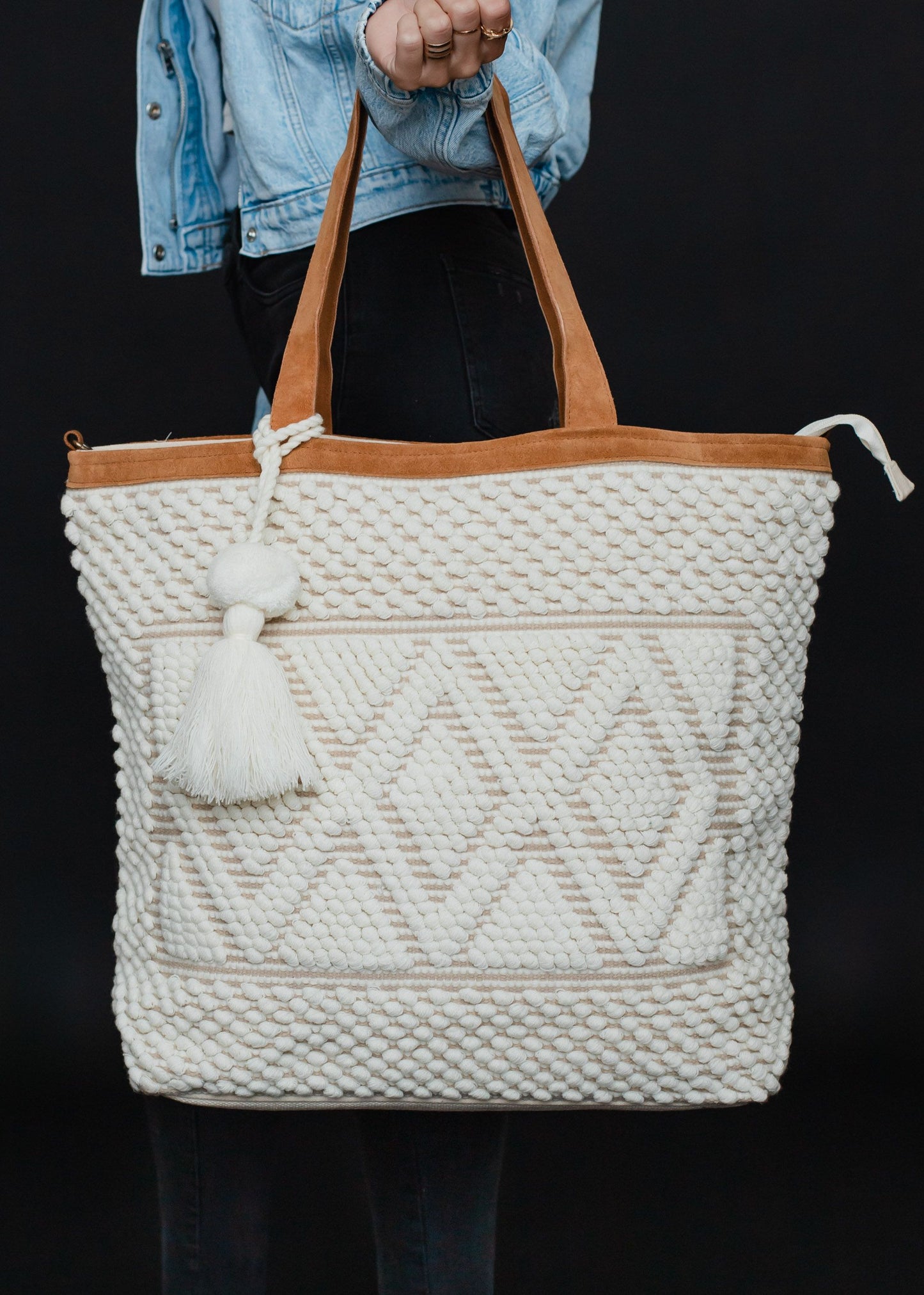 PANACHE Diamond Pattern Tote