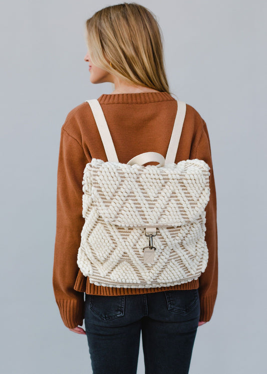 PANACHE Diamond Pattern Backpack