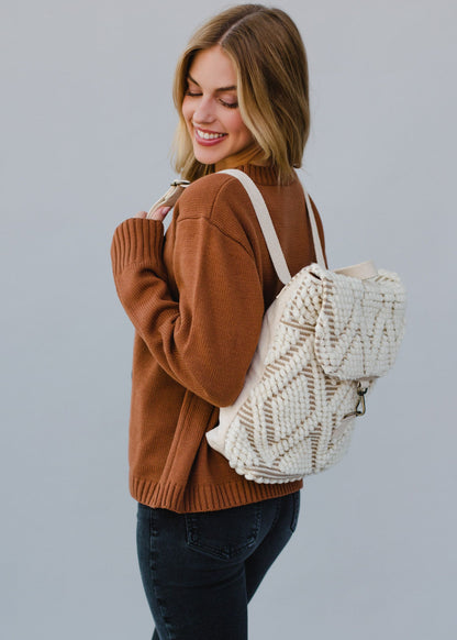 PANACHE Diamond Pattern Backpack