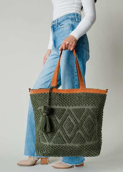 PANACHE Diamond Pattern Tote