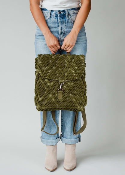 PANACHE Diamond Pattern Backpack