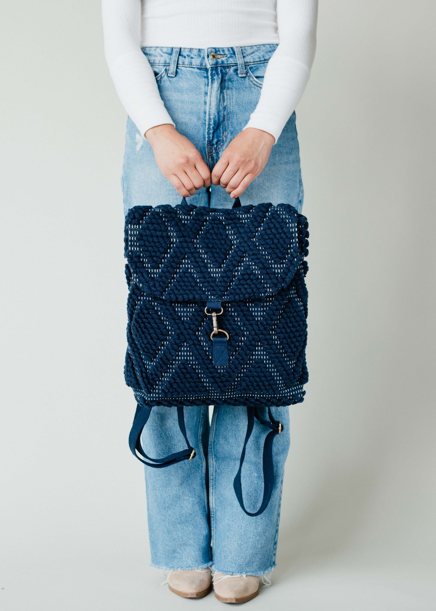 PANACHE Diamond Pattern Backpack