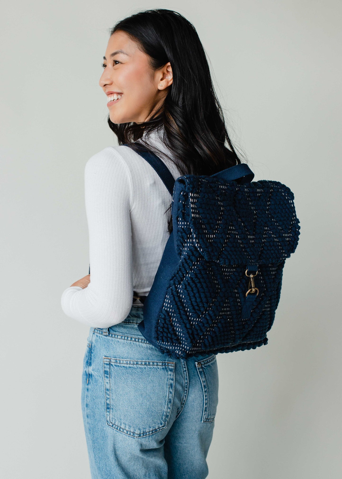 PANACHE Diamond Pattern Backpack