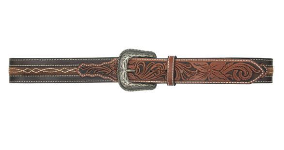 ABCO Center Stitched with Tooled Billets Belt