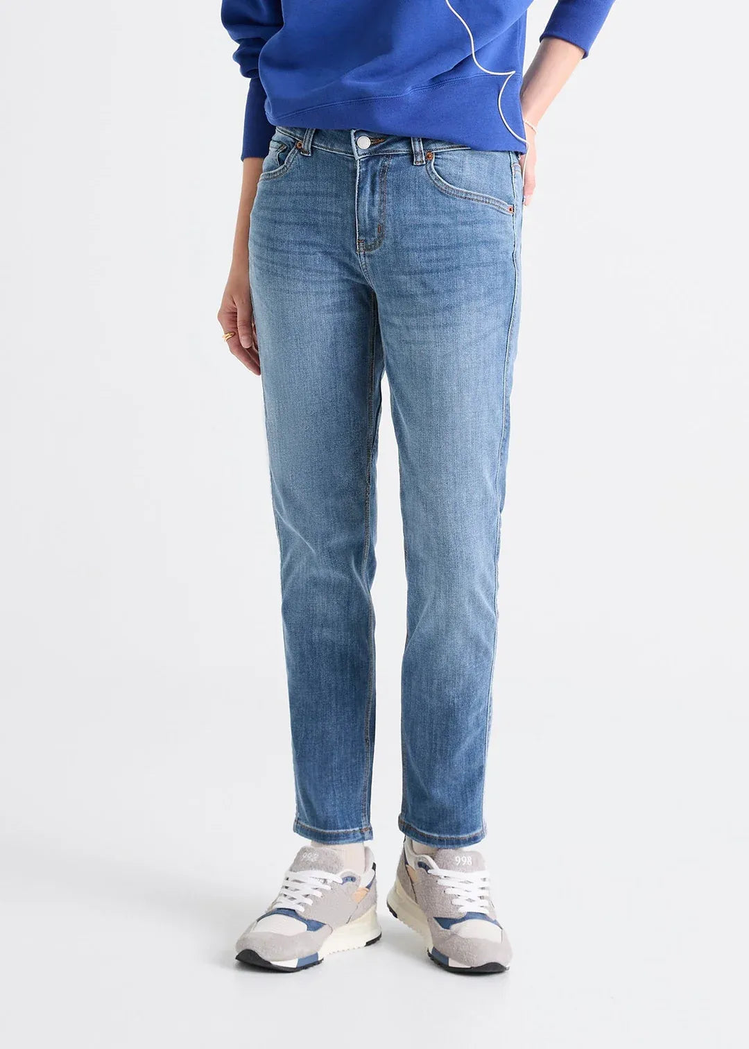 DUER WOMEN'S DENIM GIRLFRIEND JEAN VINTAGE LIGHT STONE