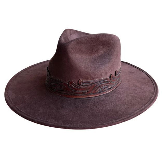 CHIDA FRIDA Stevie Hat with Hand Tooled Leather Band