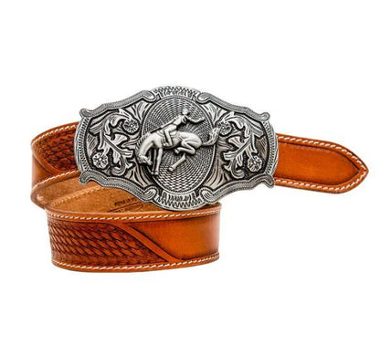 MYRA Coco-Bean Hand-Tooled Leather Belt