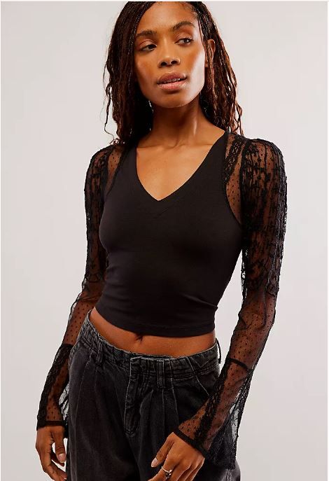 FREE PEOPLE Who's That Girl Long Sleeve