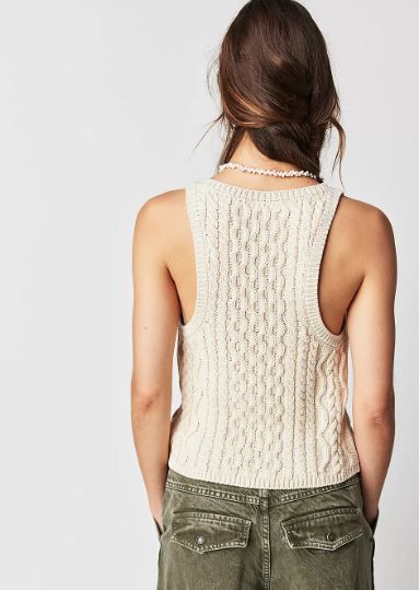 FREE PEOPLE High Tide Cable Tank