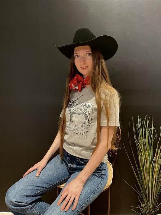 XOXOart & Co BYC Longhorn Alberta Boot Brand Tee