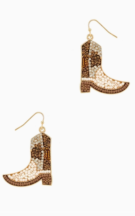 ANB Western Cowboy Boots Dangle Earrings