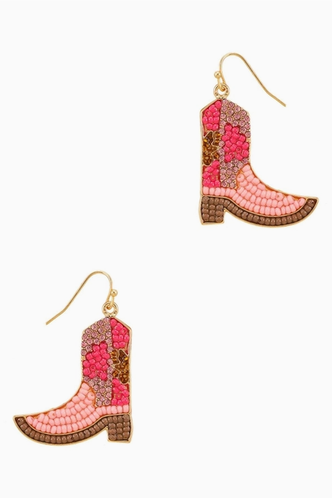 ANB Western Cowboy Boots Dangle Earrings