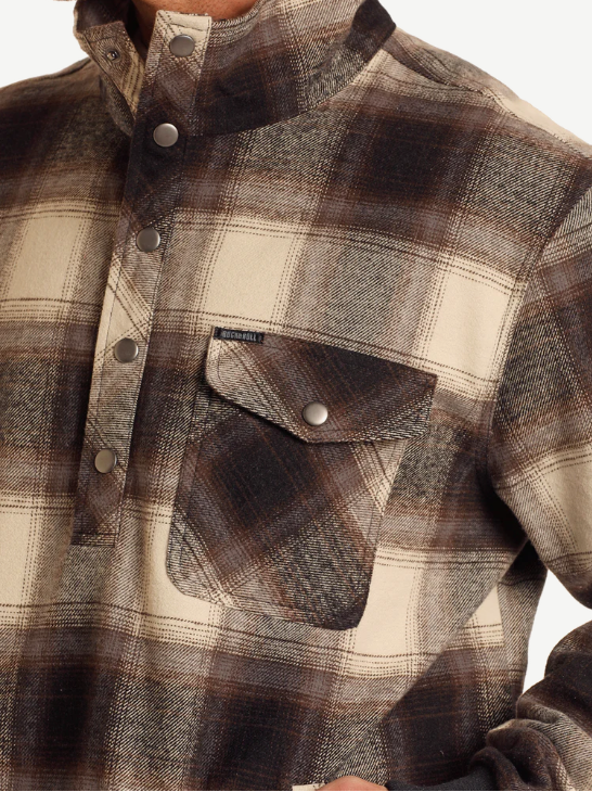 ROCK & ROLL Plaid Jacquard Pullover Bomber