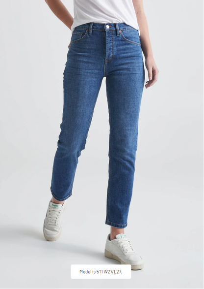 DUER Midweight Performance Denim High Rise Straight