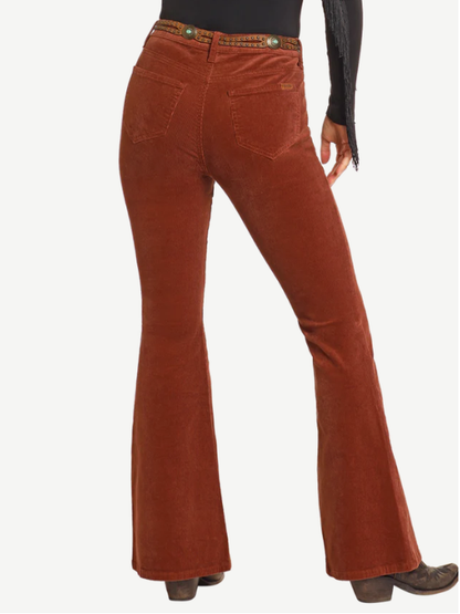 ROCK & ROLL CORDUROY BUTTON FLARE PANT