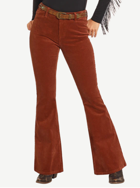 ROCK & ROLL CORDUROY BUTTON FLARE PANT