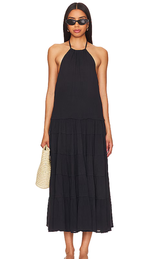 FREE PEOPLE Somewhere Sunny Drop-Waist Maxi