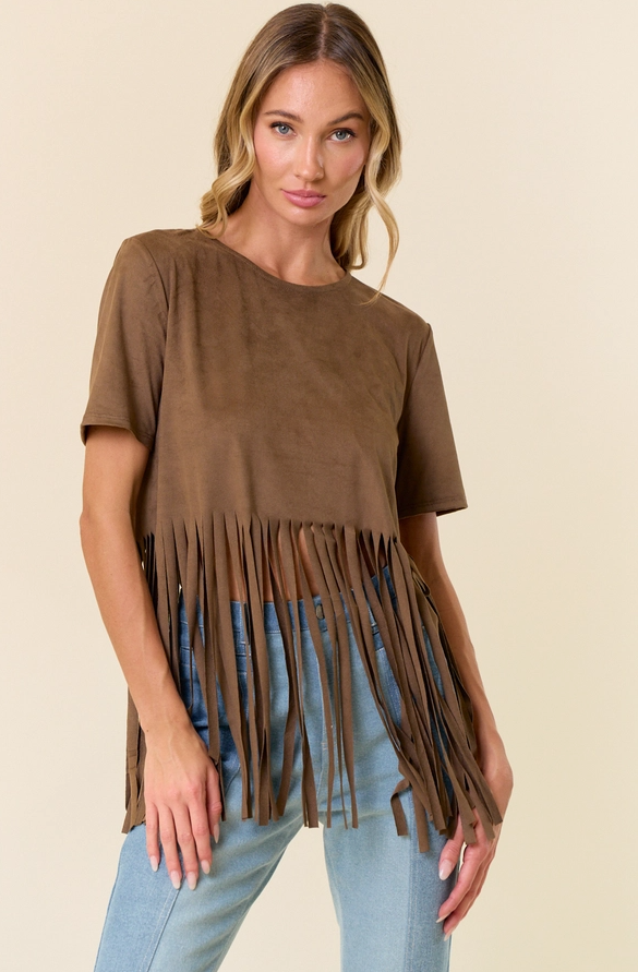 SAINTS & HEARTS Fringed Top