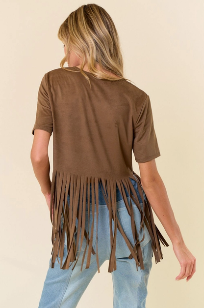 SAINTS & HEARTS Fringed Top