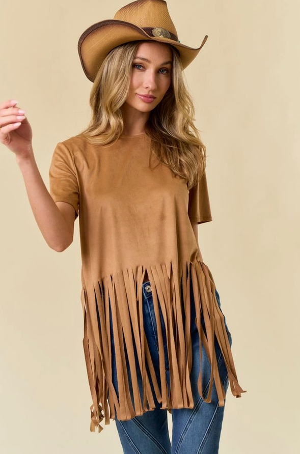 SAINTS & HEARTS Fringed Top