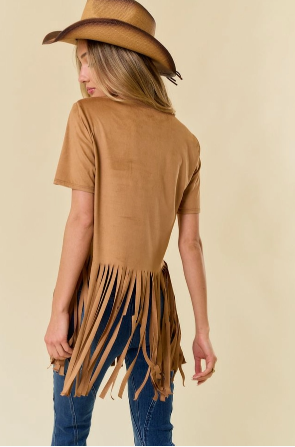 SAINTS & HEARTS Fringed Top