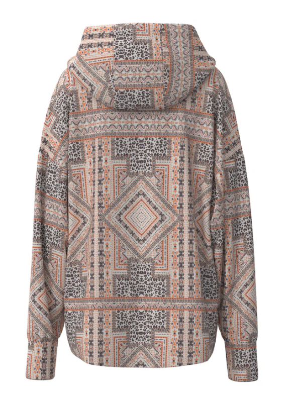 HOOEY Roomy Multi Pattern Hoody