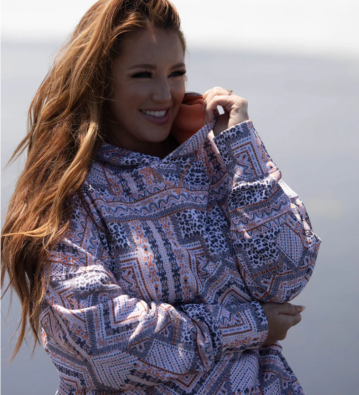 HOOEY Roomy Multi Pattern Hoody