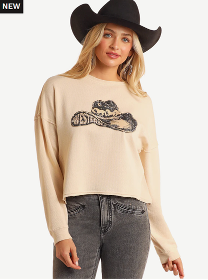 ROCK & ROLL Western Hat Graphic Pullover