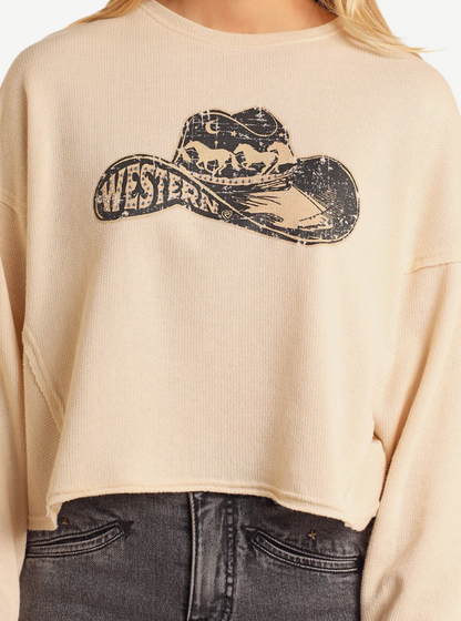 ROCK & ROLL Western Hat Graphic Pullover