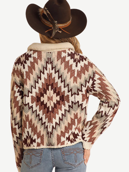 ROCK & ROLL Aztec Sweater Cardigan