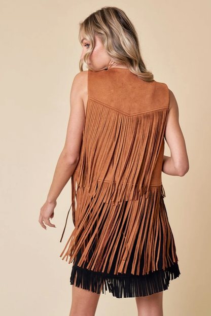 SAINTS & HEARTS Fringed Vest