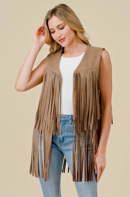 SAINTS & HEARTS Fringed Vest