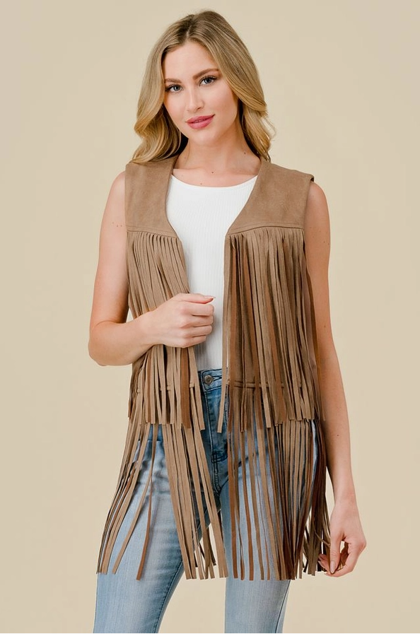 SAINTS & HEARTS Fringed Vest