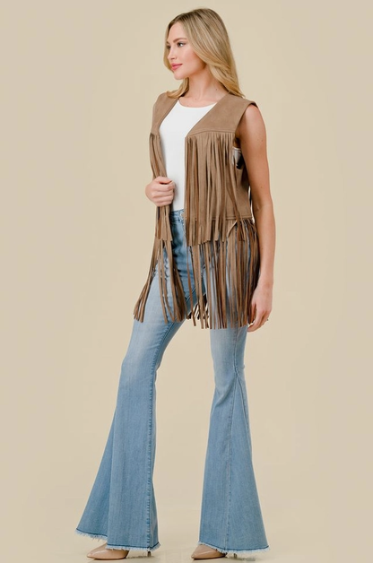 SAINTS & HEARTS Fringed Vest