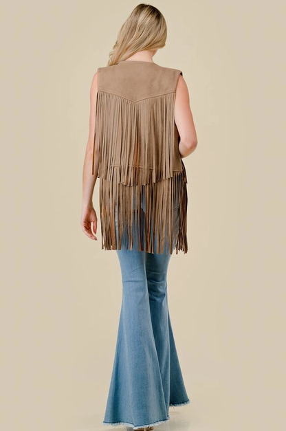 SAINTS & HEARTS Fringed Vest