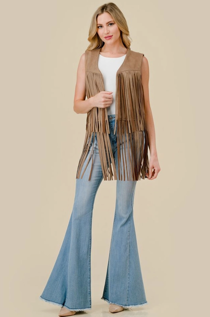 SAINTS & HEARTS Fringed Vest