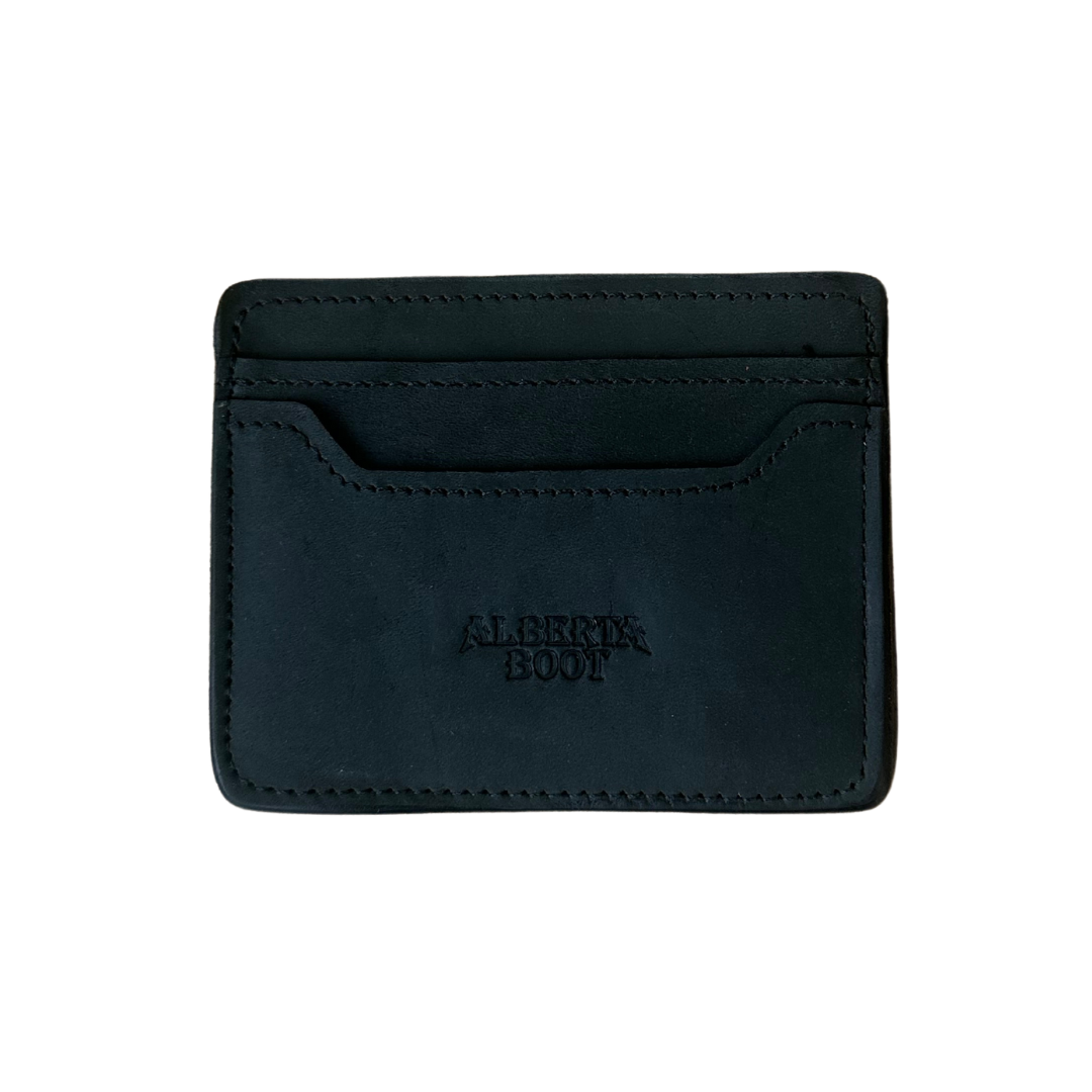 Premium Leather Single side card holder Black